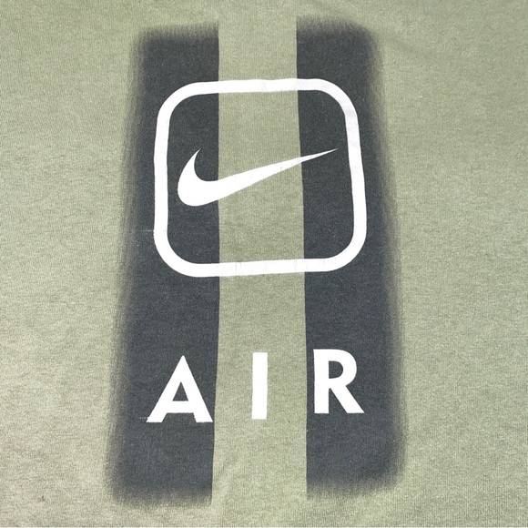 Vintage Nike Shirt Mens XL Green Essential Swoosh Check White Tag USA 90s-Flaws - Picture 9 of 11